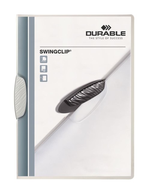 Skoroszyt DURABLE SWINGCLIP zaciskowy , do 30 kartek biały 2260-02