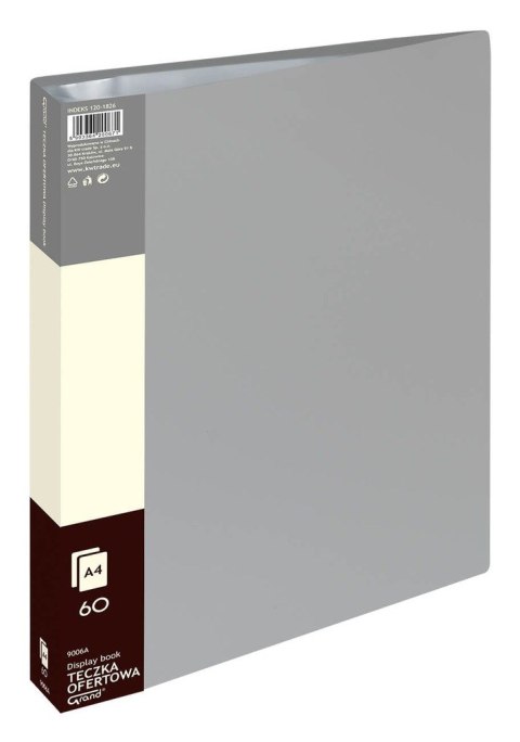 Teczka ofertowa 9006A, szary, 60 koszulek GRAND 120-1826