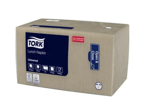 Serwetki lunchowe, naturalna, 1-warstwowe, 500 szt., 509301, TORK