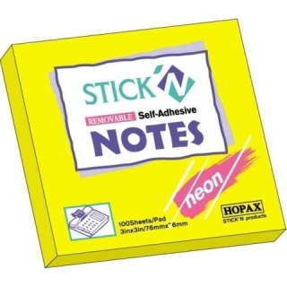 Bloczek STICKN 127x76mm zielony neon 100k 21171 STICKN