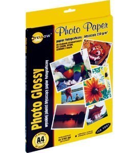 Papier fotograficzny błyszczący 4G230, 230 g/m, A4 20 arkuszy YELLOW ONE 150-1181