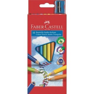 Kredki trójkątne FABER-CASTELL Junior Grip 10 kolorów 116510 FC