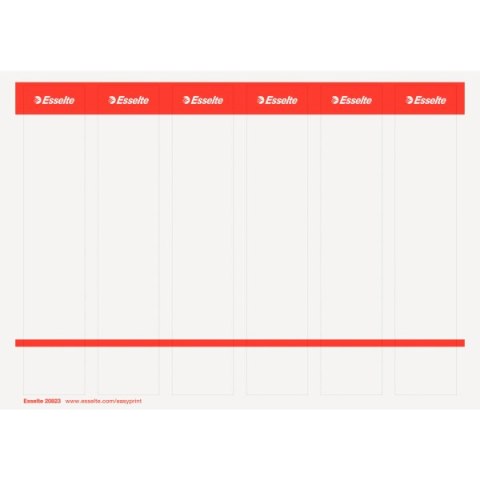 Etykiety do segregatorów 36x192mm(10x6) białe samop. ESSELTE 20823