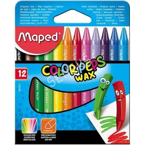 Kredki COLORPEPS świecowe 12 kolorów 861011 MAPED