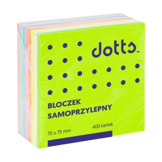 Kostka samoprzylepna DOTTS 75x75 400 kartek tęczowa (NSKT/D)