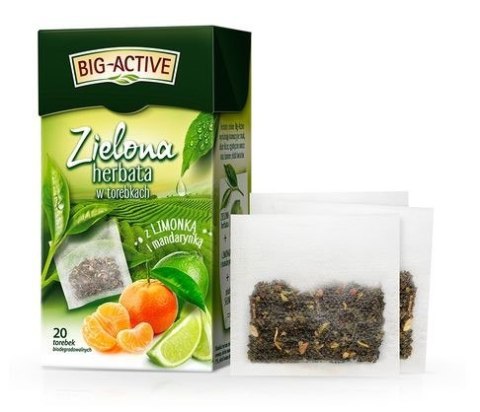 Herbata BIG-ACTIVE MANDARYNKA-LIMONKA zielona 20 kopert/30g