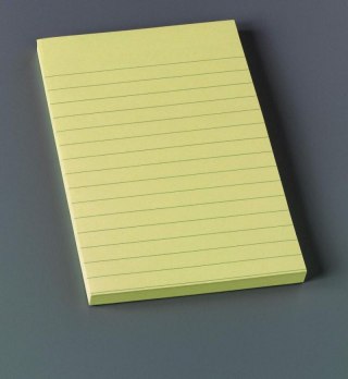 Bloczek samoprzylepny POST-IT w linię (660), 102x152mm, 1x100 kart., żółty