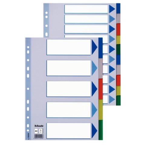 Przekładki plastikowe z PP A4 ESSELTE 5 kart 15259