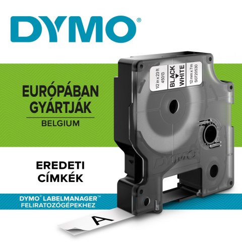 Taśma DYMO D1 - 12 mm x 7 m, czarny / biały S0720530 do drukarek etykiet