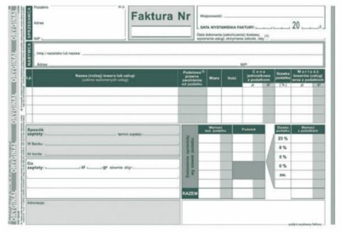 123-3E Faktura VAT A5 brutto uproszczona (poziom) MICHALCZYK i PROKOP