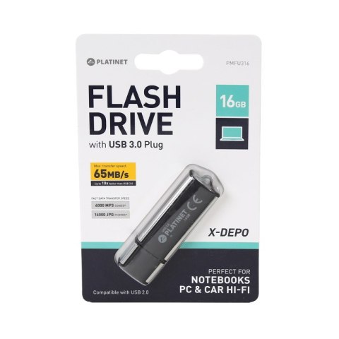 Pendrive USB 3.0 X-Depo 16GB czarny Platinet PMFU316