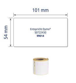 Etykiety wysyłkowe AS0722430 54x101 220 et. w rolce do termodruku, trwałe, białe Avery Zweckform (X)